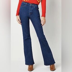 NEW Abbott Elementary Medium Wash High Waist Flare Leg Jeans 16W 33” inseam $59